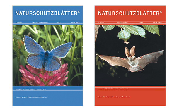 Naturschutzblätter Titelseiten