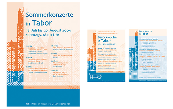 Plakate/Flyer für die Taborkirche 2